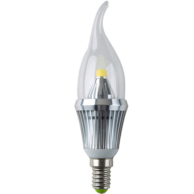 6063 αλουμίνιο Ε14 βάσης 85 - 265V AC 4W LED κερί ηλεκτρικούς λαμπτήρες 50 * H110 mm